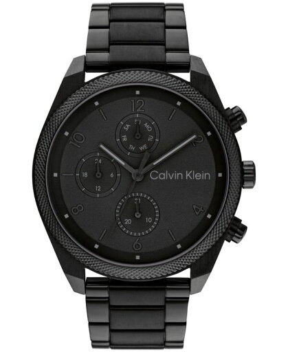 【送料無料】 カルバンクライン メンズ 腕時計 アクセサリー Men's Multifunction Black Stainless Steel Bracelet Watch 44mm Black 【送料無料】 カルバンクライン メンズ 腕時計 アクセサリー Men's Multifunction Black Stainless Steel Bracelet Watch 44mm Black