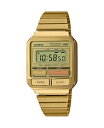 yz W[VbN Y rv ANZT[ Unisex Digital Gold-Tone Stainless Steel Watch 33.5mm A120WEG-9AVT Gold