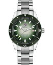 yz h Y rv ANZT[ Men's Swiss Automatic Captain Cook x Cameron Norrie Stainless Steel Bracelet Watch 44mm - Limited Edition Green