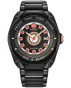 yz V`Y Y rv ANZT[ Men's Marvel Classic Avengers Tony Stark Black-Tone Stainless Steel Bracelet Watch 43mm Black