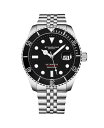 【送料無料】 ストゥーリング メンズ 腕時計 アクセサリー Men's Automatic Dive Watch Stainless Steel Case Jubilee bracelet 20 ATM Water Resistant Seiko NH35 Movement Black