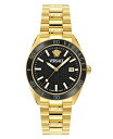 yz FT[` Y rv ANZT[ Men's Swiss Gold Ion Plated Stainless Steel Bracelet Watch 42mm Gold