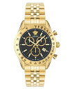 yz FT[` Y rv ANZT[ Men's Swiss Chronograph Gold Ion Plated Stainless Steel Bracelet Watch 44mm Gold