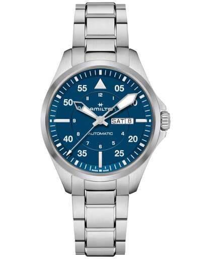 【送料無料】 ハミルトン メンズ 腕時計 アクセサリー Men's Swiss Automatic Khaki Aviation Day Date Stainless Steel Bracelet Watch 42mm Silver 【送料無料】 ハミルトン メンズ 腕時計 アクセサリー Men's Swiss Automatic Khaki Aviation Day Date Stainless Steel Bracelet Watch 42mm Silver