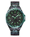 yz QX Y rv ANZT[ Men's Analog Iridescent Stainless Steel Watch 46mm Iridescent