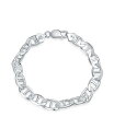 【送料無料】 ブリング メンズ ブレスレット・バングル・アンクレット アクセサリー Men's Thick Heavy Solid .925 Sterling Silver 9MM Marine Anchor Mariner Chain Link Bracelet For Men 9 Inch Silver(4)