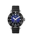 yz eB\bg Y rv ANZT[ Men's Swiss Automatic Seastar 1000 Powermatic 80 Black Rubber Strap Diver Watch 43mm No Color