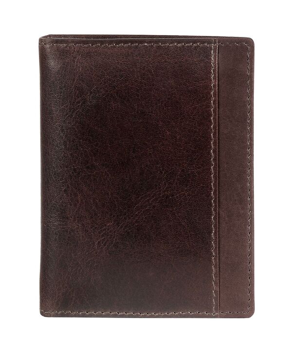 【送料無料】 マンシーニ メンズ 財布 アクセサリー Casablanca Collection Men's RFID Secure Center Unique Vertical Wing Wallet Brown