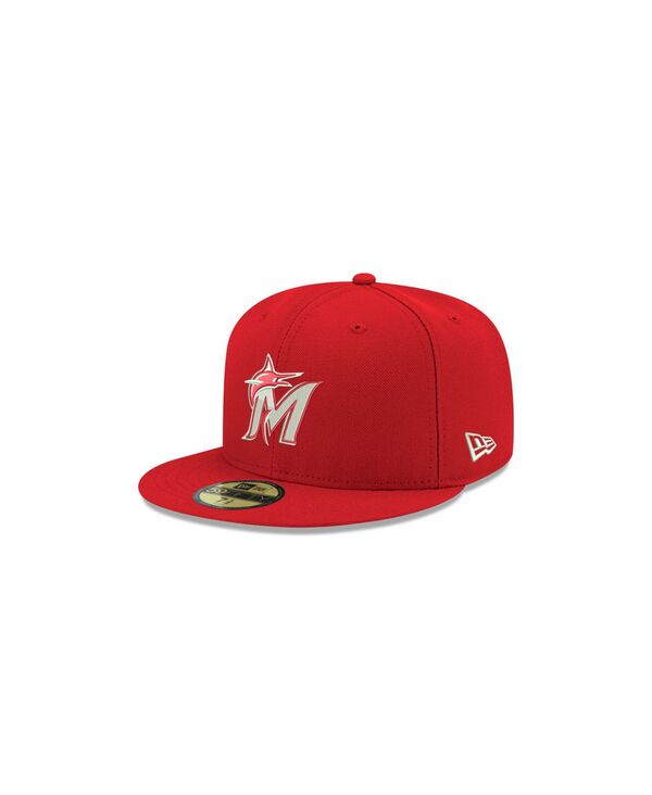 【送料無料】 ニューエラ メンズ 帽子 アクセサリー Miami Marlins Re-Dub 59FIFTY Cap Red