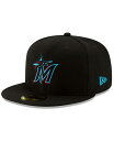 【送料無料】 ニューエラ メンズ 帽子 アクセサリー Men's Miami Marlins Black On-Field Authentic Collection 59FIFTY Fitted Hat Black(4)