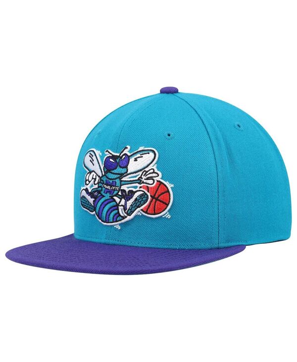 ミッチェル＆ネス 【送料無料】 ミッチェル&ネス メンズ 帽子 アクセサリー Men's Teal and Purple Charlotte Hornets Hardwood Classics Team Two-Tone 2.0 Snapback Hat Teal Purple