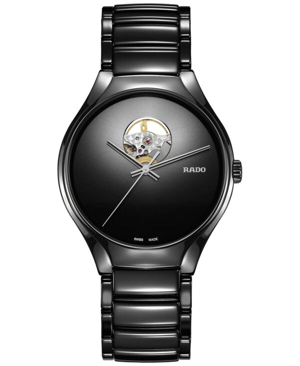 【送料無料】 ラド レディース 腕時計 アクセサリー Unisex Swiss Automatic True Secret Black Cerami..