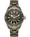 yz h Y rv ANZT[ Men's Swiss Automatic Captain Cook Diver Olive Ceramic Bracelet Watch 43mm No Color