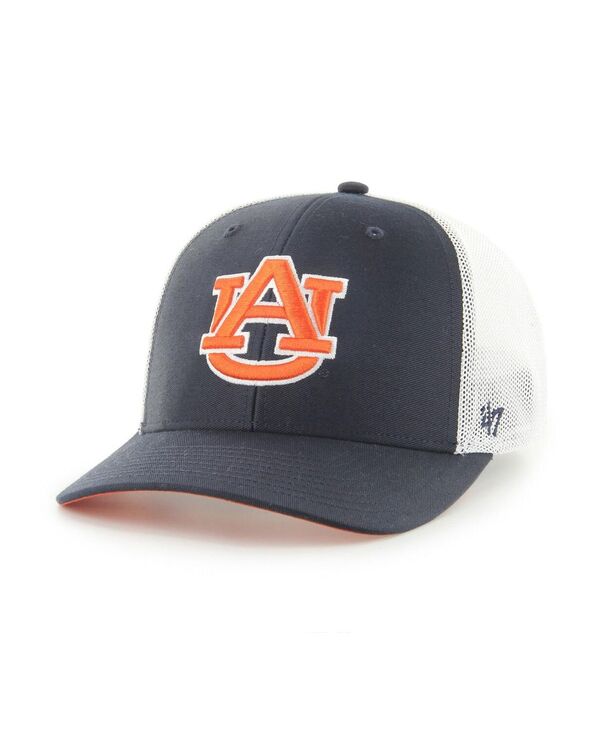 【送料無料】 47ブランド メンズ 帽子 アクセサリー Men's Navy and White Auburn Tigers Basic Two-Tone Trophy Flex Hat Navy White