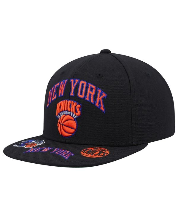 ミッチェル＆ネス 【送料無料】 ミッチェル&ネス メンズ 帽子 アクセサリー Men's Black New York Knicks Hardwood Classics Front Loaded Snapback Hat Black