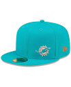 【送料無料】 ニューエラ メンズ 帽子 アクセサリー Men 039 s Aqua Miami Dolphins Flawless 59FIFTY Fitted Hat Aqua