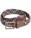 yz ouA[ Y xg ANZT[ Men's Ford Webbing Belt with Faux-Leather Trim Navy