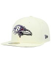 【送料無料】 ニューエラ メンズ 帽子 アクセサリー Men's Cream Baltimore Ravens Chrome Color Dim 59FIFTY Fitted Hat Cream
