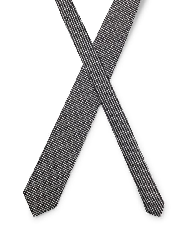  ヒューゴボス メンズ ネクタイ アクセサリー Men's Jacquard Pattern Tie Black