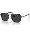 【送料無料】 ペルソル メンズ サングラス・アイウェア アクセサリー Unisex Polarized Sunglasses PO3330S Black Hor...