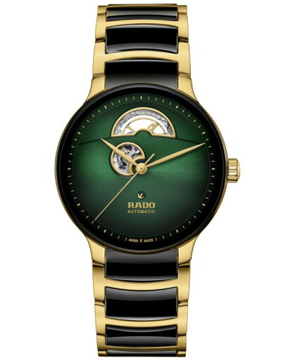 【送料無料】 ラド メンズ 腕時計 アクセサリー Unisex Swiss Automatic Centrix Open Heart Black Ceramic & Gold PVD Stainless Steel Bracelet Watch 40mm Green 【送料無料】 ラド メンズ 腕時計 アクセサリー Unisex Swiss Automatic Centrix Open Heart Black Ceramic & Gold PVD Stainless Steel Bracelet Watch 40mm Green