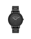 yz XPb`[Y Y rv ANZT[ Men's Ardmore Three-Hand Black-Tone Alloy Watch Black