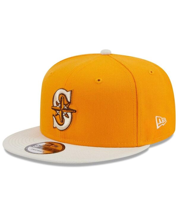  ニューエラ メンズ 帽子 アクセサリー Men's Gold Seattle Mariners Tiramisu 9FIFTY Snapback Hat Gold