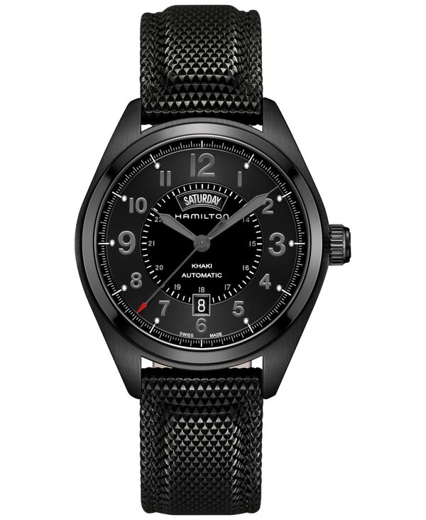ReVida ŷԾŹ㤨֥ϥߥȥ  ꡼ ӻ Hamilton Men's Swiss Automatic Khaki Field Black Rubber Strap Watch 42mm H70695735 Black ֥åפβǤʤ318,800ߤˤʤޤ