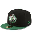 【送料無料】 ニューエラ メンズ 帽子 アクセサリー Boston Celtics Basic 2 Tone 59FIFTY Fitted Cap Black/...