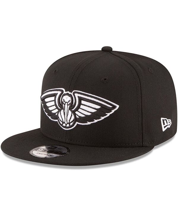 【送料無料】 ニューエラ メンズ 帽子 アクセサリー Men's New Orleans Pelicans Logo 9FIFTY Adjustable Snapback Hat Black