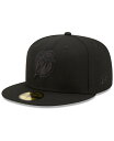 【送料無料】 ニューエラ メンズ 帽子 アクセサリー Men 039 s Miami Dolphins Black on Black Alternate Logo 59FIFTY Fitted Hat Black