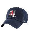 【送料無料】 47ブランド メンズ 帽子 アクセサリー Men's Navy Arizona Wildcats Clean Up Adjustable Hat ...