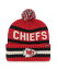 ̵ 47֥  ˹ ꡼ Men's Red Kansas City Chiefs Bering Cuffed Knit Hat with Pom Red