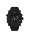 yz JEFA Y rv ANZT[ Men's Black Silicone Strap Watch 47mm Black