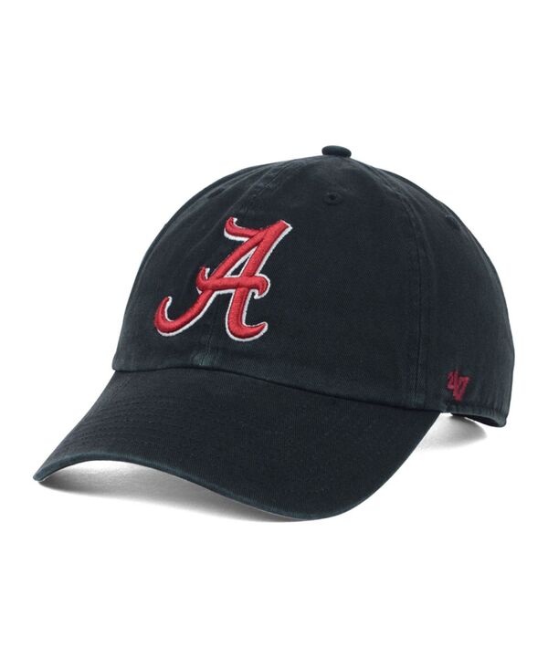 楽天ReVida 楽天市場店【送料無料】 47ブランド メンズ 帽子 アクセサリー Alabama Crimson Tide Clean-Up Cap Black