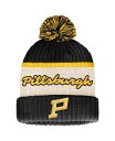 yz t@ieBNX Y Xq ANZT[ Men's Black Distressed Pittsburgh Penguins 2023 NHL Winter Classic Cuffed Knit Hat with Pom Black