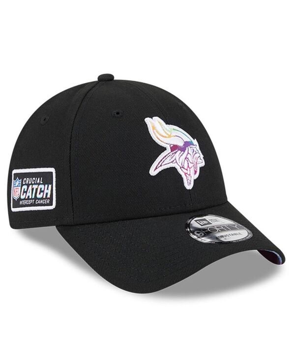 ̵ ˥塼  ˹ ꡼ Men's Black Minnesota Vikings 2023 NFL Crucial Catch 9FORTY Adjustable Hat Black