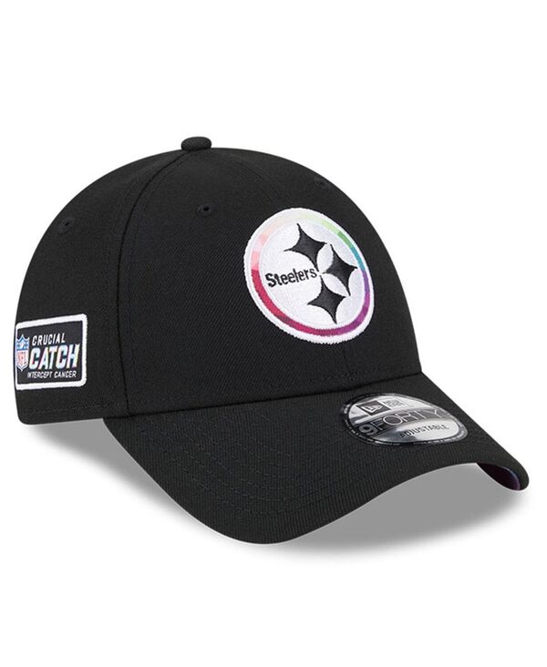 ̵ ˥塼  ˹ ꡼ Men's Black Pittsburgh Steelers 2023 NFL Crucial Catch 9FORTY Adjustable Hat Black