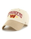 【送料無料】 47ブランド メンズ 帽子 アクセサリー Men's Natural Tan Washington Commanders Sierra Clean Up Adjustable Hat Natural Tan