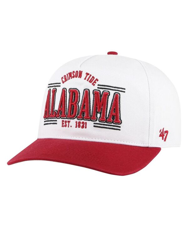 楽天ReVida 楽天市場店【送料無料】 47ブランド メンズ 帽子 アクセサリー Men's White Alabama Crimson Tide Streamline Hitch Adjustable Hat White