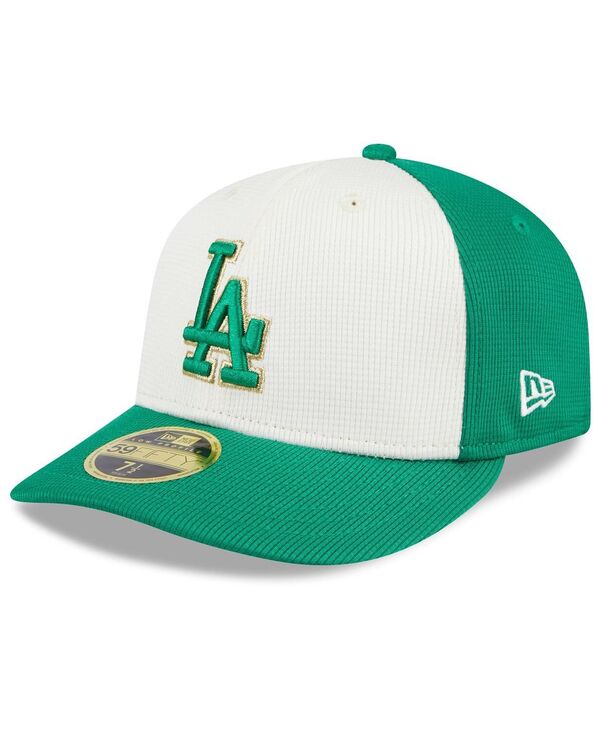 【送料無料】 ニューエラ メンズ 帽子 アクセサリー Men's White Green Los Angeles Dodgers 2024 St. Patrick's Day Low Profile 59FIFTY Fitted Hat White Green