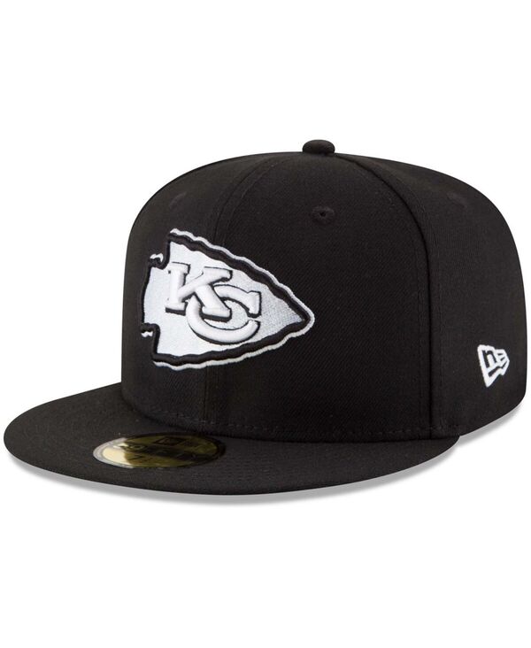 【送料無料】 ニューエラ メンズ 帽子 アクセサリー Men's Black Kansas City Chiefs B-Dub 59Fifty Fitted Hat Black