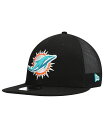 【送料無料】 ニューエラ メンズ 帽子 アクセサリー Men 039 s Black Miami Dolphins Shade Trucker 9Fifty Snapback Hat Black