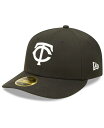 yz j[G Y Xq ANZT[ Men's Minnesota Twins Black and White Low Profile 59FIFTY Fitted Hat Black White