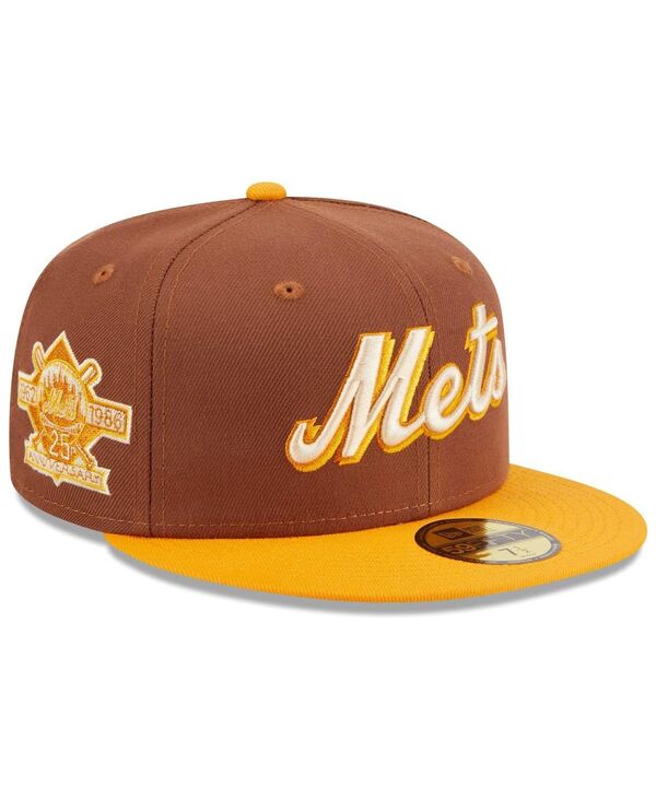  ニューエラ メンズ 帽子 アクセサリー Men's Brown New York Mets Tiramisu 59FIFTY Fitted Hat Brown