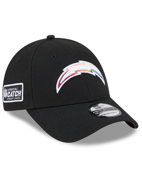 ̵ ˥塼  ˹ ꡼ Men's Black Los Angeles Chargers 2023 NFL Crucial Catch 9FORTY Adjustable Hat Black