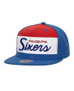 楽天ReVida 楽天市場店【送料無料】 ミッチェル&ネス メンズ 帽子 アクセサリー Men's White Royal Philadelphia 76ers Retro Sport Colorblock Script Snapback Hat White Royal