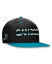 【送料無料】 ファナティクス メンズ 帽子 アクセサリー Men's Black Teal San Jose Sharks Authentic Pro Rink Two-Tone Snapback Hat Black Teal