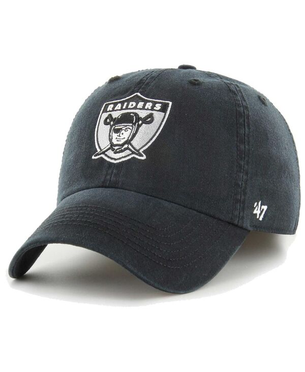 【送料無料】 47ブランド メンズ 帽子 アクセサリー Men's Black Distressed Las Vegas Raiders Gridiron Classics Franchise Legacy Fitted Hat Black