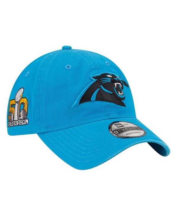  ニューエラ メンズ 帽子 アクセサリー Men's Blue Carolina Panthers Distinct 9TWENTY Adjustable Hat Blue